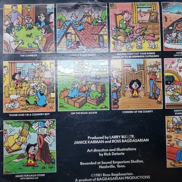 RARE 1981 The Chipmunks URBAN CHIPMUNK RCA Records 12" LP Vinyl Record VTG 80s - Picture 5 of 10